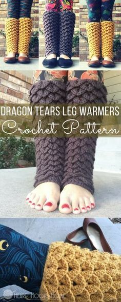 Unique Crochet Projects Free, Crocodile Crochet, Leg Warmers Crochet Pattern, Leg Warmers Pattern, Crochet Boot Cuffs, Crochet Leg Warmers, Diy Slippers, Crocodile Stitch, Confection Au Crochet