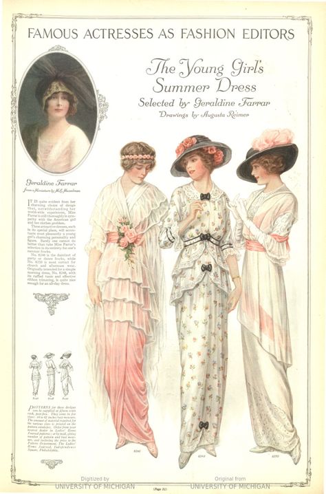 1914 Fashion, Edwardian Fashion Plates, Fashion Through The Decades, Ladies Home Journal, 1910s Fashion, Home Journal, 20th Century Fashion, Edwardian Dress, 흑백 그림