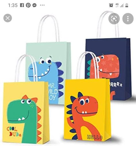 Dinosaur Gift Bags, Adults Halloween Party, Dino Bebe, Dinosaur Party Bags, Adult Halloween Party Decorations, Baby Dinosaur Party, Dino Ranch, Dinosaur Party Invitations, Dinosaur Birthday Theme