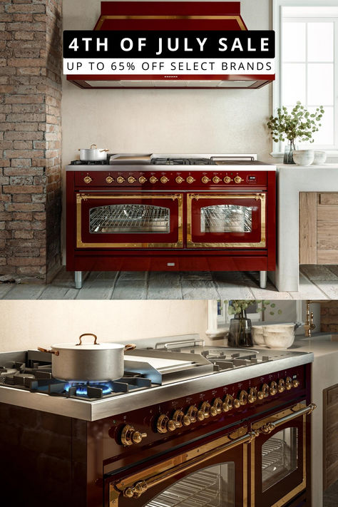 Gas Range Double Oven, Ilve Range, Appliance Hardware, Barn Apartment, Kitchen Sinks Farmhouse, Commercial Ovens, Microwave Drawer, European Kitchens, Luxury Appliances