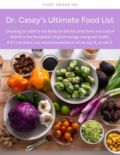 PDF Guide: Dr. Casey’s ultimate food list.pdf Casey Means Food List, Dr Grundy Food List, Dr Mindy Pelz Food List, Best Foods For Energy, Dr Steven Gundry Food List, Plant Paradox Food List, Rotation Diet, Healthy Gut Diet, Energy Diet