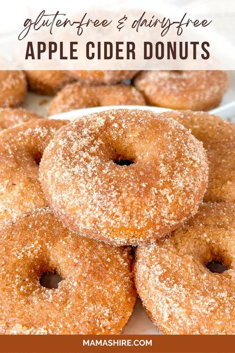 Baked Apple Cider Donuts Recipe Gluten Free, Apple Cider Donuts Gluten Free, Dairy Free Apple Cider Donut Recipe, Gluten Free Maple Donut Recipe, Fall Breakfast Ideas Gluten Free, Apple Cider Donuts Recipe Gluten Free, Gluten Free Cider Donut Recipe, Gluten And Dairy Free Breakfasts, Apple Recipes Gluten Free Easy