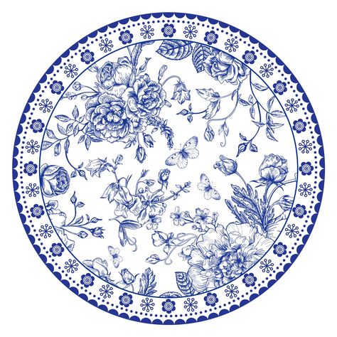 PRICES MAY VARY. What you get: 50 pieces of blue floral paper place mats, measure 14 inches/34 cm in Diameter , sufficient quantities and delicate pattern that can meet your various dining table decoration needs Blue floral design: our decorative table mats are printed in blue flowers and butterflies, easy to match event styles and make more eye-catching, will add a lively touch to your dining table Material: these round blue place mats are mainly made of quality paper materials, durable, not ea Blue Placemats Table Setting, Blue Chinoiserie Decor, Blue China Patterns, Blue And White Plates, Pioneer House, Blue Placemats, Placemat Design, Flower Places, Wedding Tableware