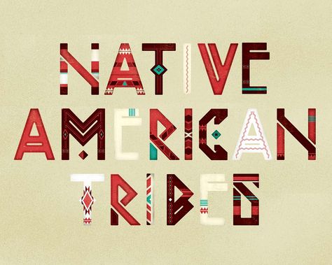 Native American Tribes - Art by Jackie Berndt American Graphic Design, Project Theme, Native American Heritage Month, Logo Project, 52 Weeks, Native American Heritage, Native American Tribes, Arizona Logo, Typography Logo