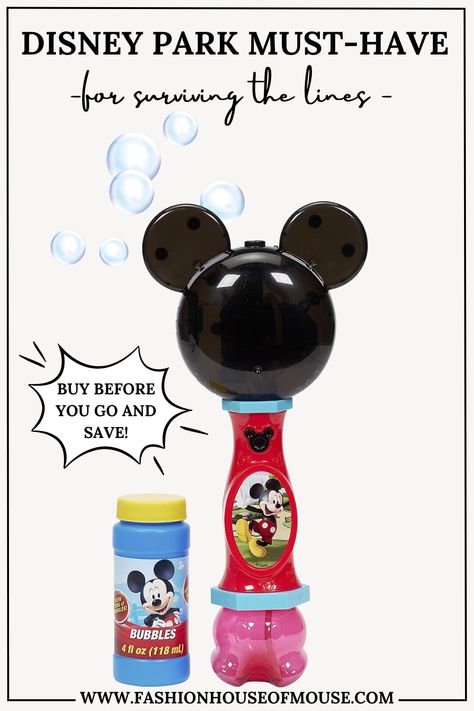 Wondering how to entertain your kids while waiting on the lines at Disney? The answer: bubble wands! Your kids will love this Mickey Mouse bubble wand. Pro Tip: buy before you go and save! As an Amazon Associate, I earn from qualifying purchases. Diy Bubble Wands For Kids, Disney Bubble Wands, Giant Bubbles Wand, Kids Personalized Cups Disney, Minnie Mouse Toys Disney Stores, Bubble Solution, Bubble Wand, Bubble Wands, Disney Park