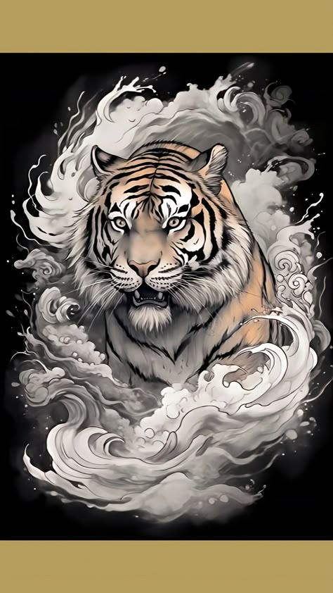 Posters Reference, Machine Animals, Tigre Y Dragon, Mind Map Art, Japanese Tiger Tattoo, Big Cat Tattoo, Tiger Images, Japanese Tiger, Wild Animal Wallpaper