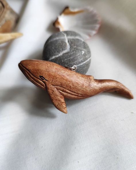 Wooden whale pendant Hand carved from maple wood. Covered with hard wax oil Price - 25$ Free WORLDWIDE shipping #pampamworkshop #whaleart #whalelover #whaletail #whalewatching #whalependant #whalejewelry #whalenecklace #woodenwhale #handcarved #carvedwood #carvedwhale #whittlingvibes #summervibes #seaanimals #marinebiology Wood Whale, Whale Tail Sculpture, Wax Carved Pendant, Dolphin Wood Carving, Carved Whale Wood, Whale Jewelry, Wooden Whale, Whale Necklace, Whale Art