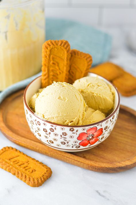 Ninja Creami Biscoff Ice Cream Biscoff Ice Cream Ninja Creami, Biscoff Ice Cream, Craving Ice Cream, Biscoff Recipes, Ice Cream Set, Creamy Recipes, Ice Cream Base, Ice Cream Ingredients, Homemade Ice Cream Recipes