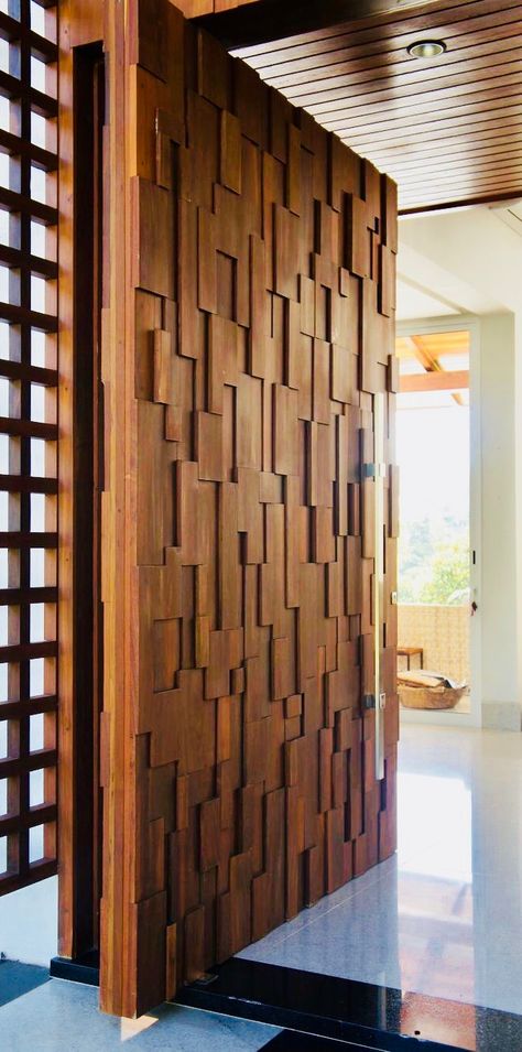 Tor Design, Modern Entrance Door, Main Entrance Door Design, Wooden Main Door, Wooden Main Door Design, Modern Entrance, Modern Front Door, Entry Decor, Main Gate Design