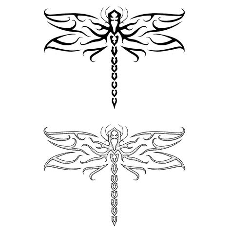 Tatuaggio libellula tribale Dragonfly Tattoo Design, Drawing Examples, 3d Tattoos, Dragonfly Tattoo, Tattoo Art Drawings, Easy Doodles Drawings, Simple Doodles, Tattoo Stencils, Cool Art Drawings