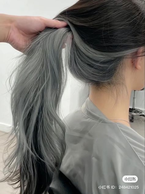 Blue And Black Hair, Hair Claims, Hidden Hair Color, Peekaboo Hair, Hair Color Streaks, Hair Damage, Black Hair Color, Haircuts For Medium Hair, Unicorn Hair