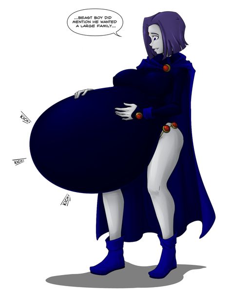 Fat Anime Characters, Raven From Teen Titans, Big Pregnant, Hayao Miyazaki Art, Spy Girl, Baby Talk, Happy Wife Happy Life, Beast Boy, Big Belly