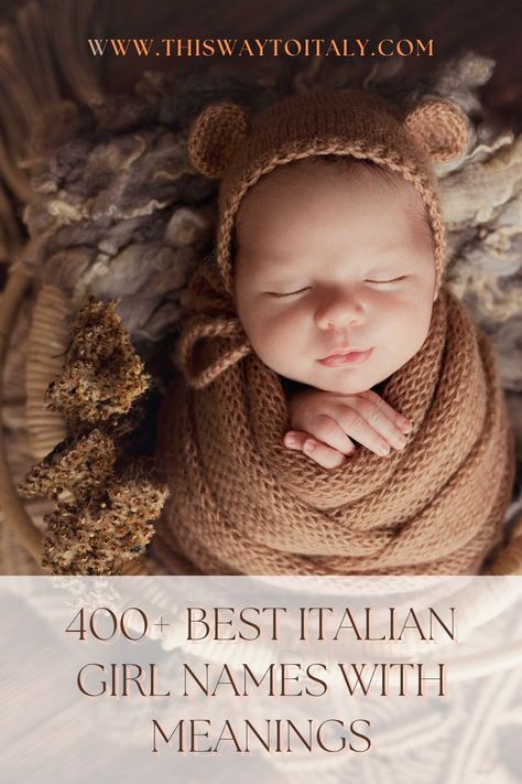 Are you looking for the best Italian names for girls? Whether you’re after traditional Italian names or something unique and exotic to give your baby girl, we’ve come up with a list to cover it all. #babynames #nameideas #nameswithmeanings Italian Names For Girls, Italian Girl Names, Italian Names, Exotic Names, Italian Baby Names, Girl Names With Meaning, Names For Girls, Italian Girl, Unique Girl Names