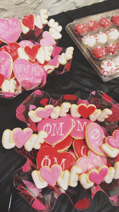 arkansas phi mu valentines sisterhood event Sorority Valentines Day Social, Heart Themed Bid Day, Valentines Sisterhood Events, Galentines Party Sorority, Sisterhood Chair Ideas, Sorority Social Events, Heart Bid Day Theme, Sisterhood Sorority Ideas, Sisterhood Ideas Sorority