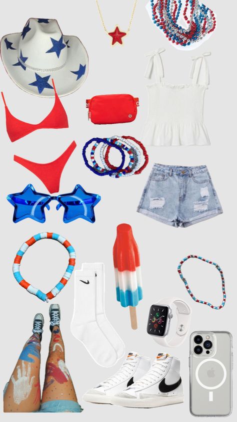 4 Of July Outfit, Jere Fisher, Cute Fourth Of July Outfits, Cute 4th Of July Outfits, 4th Outfits, Casual Baddie, Cute Travel Outfits, Spirit Week Outfits