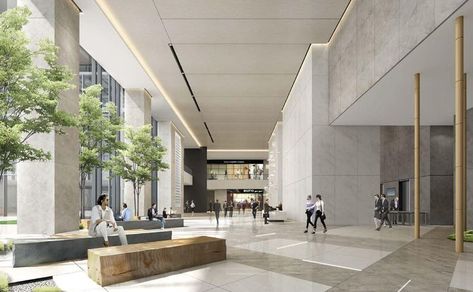 Atrium Entrance, Office Lobby Design, Hotel Sales, Entrance Lobby, Office Lobby, Sales Center, Lobby Interior, Heritage Museum, Lobby Design