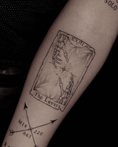 Emo Tattoos, Wrist Tattoo Cover Up, Tarot Card Tattoo, Tarot Tattoo, Card Tattoo Designs, Torso Tattoos, Cool Wrist Tattoos, Forarm Tattoos, Tattoos For Lovers