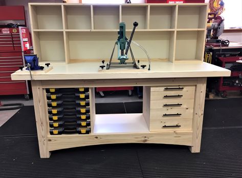 IMG_1212 | TerryHatfield | Flickr Reloading Table, Reloading Bench Plans, Reloading Room, Gear Room, Reloading Bench, Garage Atelier, Workbench Plans Diy, Hunting Room, The Family Handyman