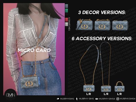 100% new meshes 9 packages Ring category 6 swatches HQ/BG compatible Female teen+ All LODs Custom thumbnails Disallowed for random Sims 3 Toddler Hair, Dior Caro Bag, Dior Caro, Sims 4 Tattoos, Brand Name Bags, Micro Bags, Sims 4 Game Mods, David Sims, Play Sims