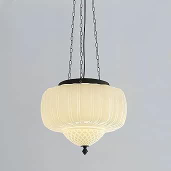 FCTWAKS Large Milk Glass Pendant Light, 14" Mid Century Modern Schoolhouse Ceiling Light Fixture, Vintage Chandelier for Bedroom, Dining Room,Hallway, 4*G9 Bulbs Included,White Milk Glass Pendant, Milk Glass Pendant Light, Room Amazon, Coastal Chandelier, Modern Hanging Lamp, Island Bedroom, Farmhouse Pendant Lighting, Farmhouse Vintage, Chandelier Bedroom