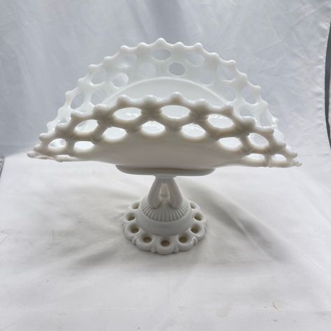 Milk glass centerpiece