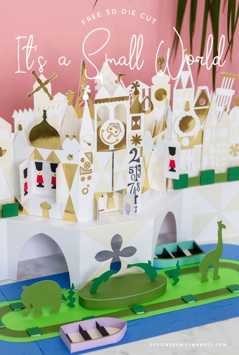 It’s a Small World – Intricate 3D Paper Craft Make Snowflakes Out Of Paper, Disney Diorama, Paper Snowflake Craft, Snowflakes Out Of Paper, Easy Paper Snowflakes, Make Snowflakes, Disney Svgs, Disneyland Party, Sharpie Paint Pens