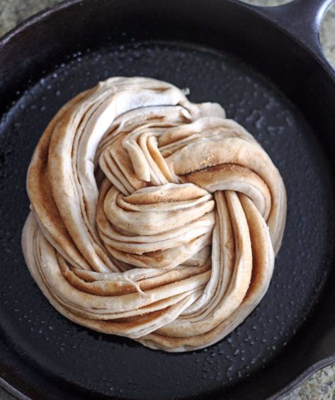 This Cinnamon Swirl Bread is reminiscent of cinnamon buns. Tender, slightly sweet and absolutely amazing with golden swirls of cinnamon throughout. No Knead Cinnamon Swirl Bread, Cinnamon Swirl Dutch Oven Bread, Cinnamon Swirl Sourdough Bread, Wreath Bread, Cinnamon Sugar Bread, Bakery Oven, Cooking Instagram, Bread Cinnamon, Skillet Bread