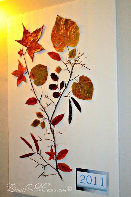 Dry Leaf Art, September Art, Diy Fall Decor, Nature Projects, Branch Decor, Diy Art Projects, Fall Crafts Diy, Fall Leaf, 3d Wall Art