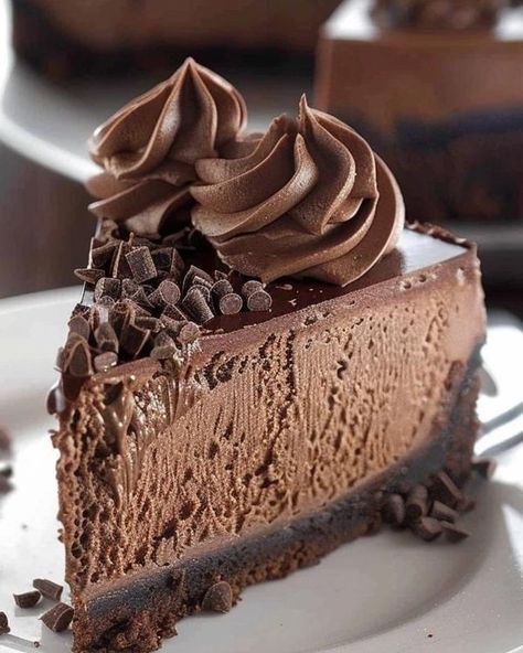 Cheesecake Ideas, Triple Chocolate Cheesecake, Unicorn Food, Heavenly Recipes, Cocoa Powder Cookies, Unsweetened Cocoa Powder, Nutella Cake, Chocolate Whipped Cream, Chocolate Graham Crackers