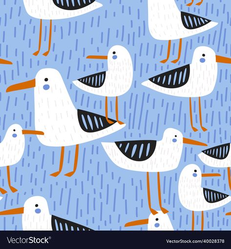 Seagull Illustration, Nautical Background, Adirondack Chairs, Fabric Sale, Summer Knitting, Beach Art, Drawing Inspiration, Sale Design, Cotton Weaving