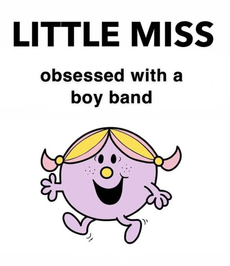 Little Miss One Direction, Pink Picture Wall, Little Miss Memes, Little Miss Characters, Harry Styles Memes, Harry Styles Funny, Late Night Talks, Mr Men, Kids Menu