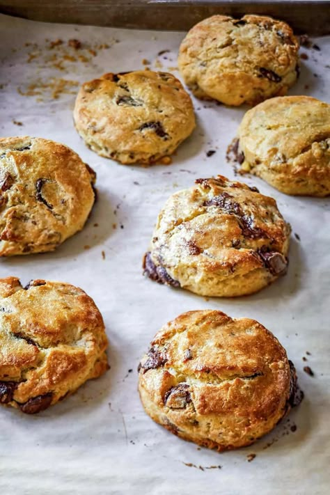 From the Barefoot Contessa herself, these chocolate pecan scones are packed with plenty of bittersweet chocolate and pecan chunks and are, predictably, flaky and tender pastry perfection. #scones #chocolate #pastry Chocolate Pecan Scones, Pecan Scones Recipe, Pecan Scones, Barefoot Contessa Recipes, Homemade Scones, Scone Recipes, Ina Garten Recipes, Scones Recipe, Barefoot Contessa