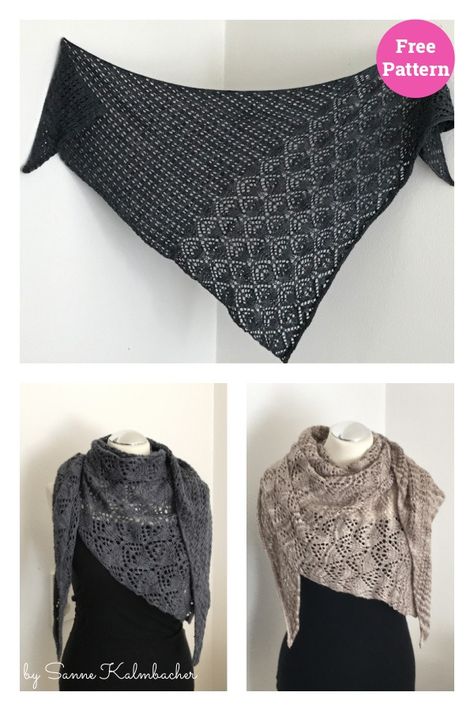 Free Knitted Wrap Patterns, Knit Shawlette Pattern Free, Free Knitted Shawl Patterns, Knitted Shawls Free Patterns Easy, Free Knit Shawl Patterns, Hat Free Knitting Pattern, Handmade Wool Scarf, Baby Hat Knitting Patterns Free, Shawlette Pattern