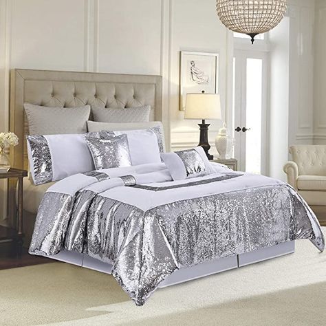 Work Bed, Floral Comforter Sets, Cool Comforters, New Bedding, White Comforter, Comforter Bedding Sets, Bed In A Bag, King Comforter Sets, King Bedding Sets