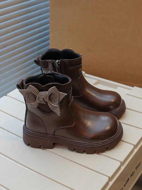 Children's Shoes, Girls' Pu Leather Boots With Bowknot, Motorcycle Boots, Chelsea Boots, Princess BootsI discovered amazing products on SHEIN.com, come check them out! Boots Chelsea, Motorcycle Boots, Childrens Shoes, Girls Clothes, Amazing Products, Leather Boots, Chelsea Boots, Pu Leather, Chelsea