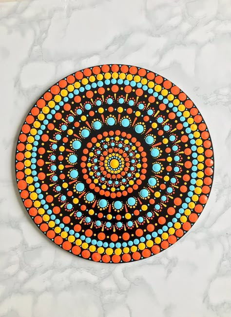 Mandala Painting Ideas, Mandala Art Dot, Dots Painting, Mandala Art Design, Big Mandala Art, Dotting Mandala Art, Mandala Art Painting, Mandela Dot Art, Dot Painting On Canvas