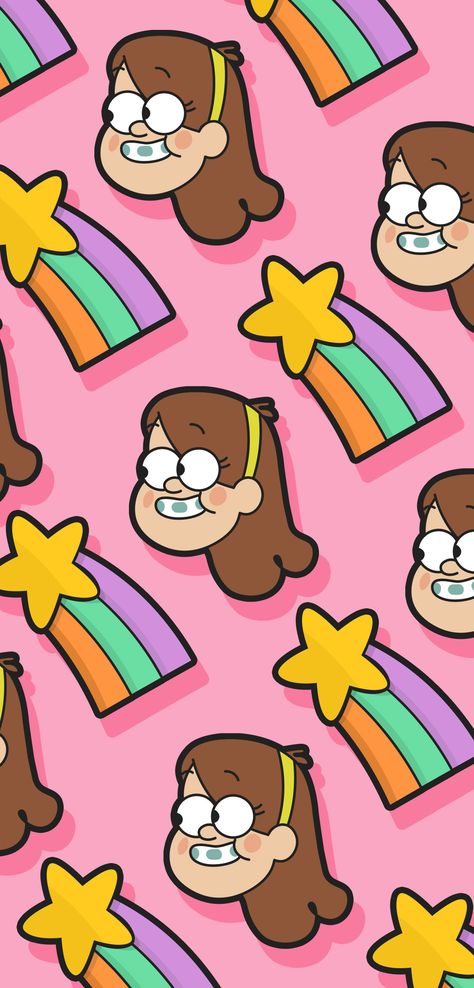 Pink phone wallpapers, with rainbows and stars - all as Mabel from the cartoon Gravity Falls loves. Great wallpapers for fans, very positively charged! Use it! Iphone Wallpaper / Android wallpaper 🌈⭐️👧🏻 #customcursor #cursor #iphonewallpaper #wallpaper #gravityfalls #mabel #iphone #pink #rainbow Mabel Pines Wallpaper Iphone, Mabel Pines Aesthetic Wallpaper, Dipper And Mabel Wallpaper, Mabel Pines Wallpaper, Gravity Falls Wallpaper Iphone, Gravity Falls Wallpaper Aesthetic, Gravity Wallpaper, Mabel Pines Icons, Wallpaper Gravity Falls