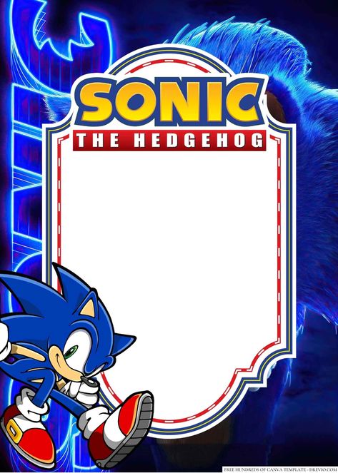 Get 20+ Sonic the Hedgehog Canva Birthday Invitation Templates Got a Sonic the Hedgehog fan in the house? Then why not throw them a birthday party that's just as fast-paced and exciting as their favorite video game? And what better way to start things off than wi... Sonic The Hedgehog Template, Sonic Birthday Picture Frame, Sonic The Hedgehog Invitation Template, Sonic The Hedgehog Birthday Party Invite, Sonic Birthday Invitations Free Template, Sonic Birthday Party Invitations, Sonic Birthday Invitations Free, Sonic The Hedgehog Birthday Party Games, Sonic The Hedgehog Background