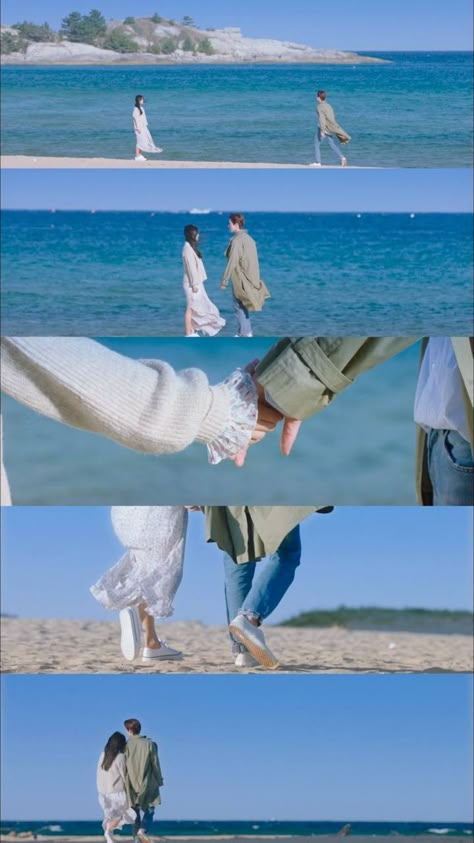 Korean Engagement Photos, Korean Prewedding Photography, Pre Wedding Photoshoot Theme, Engagement Photo Shoot Beach, Prenup Photos Ideas, Korean Couple Photoshoot, Prewedding Outdoor, Korean Wedding Photography, Foto Wedding