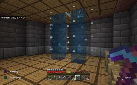 How to make a water elevator in Minecraft 1.18 update How To Make An Elevator In Minecraft, Minecraft Bubble Elevator, Minecraft Water Elevator Design, Minecraft Elevator Design, Minecraft Water Elevator, Minecraft Elevator, Minecraft Storage, Minecraft Decor, How To Make Bubbles