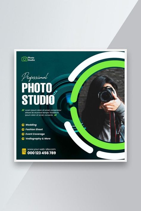 photography photo studio social media post banner or instagram post template design#pikbest#templates Studio Banner Design, Photography Social Media Post, Instagram Post Template Design, Course Poster, Photography Banner, Wallpaper Iphone Quotes Backgrounds, Post Template Design, Photography Posters, Blur Photography