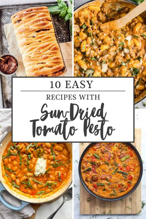 10 Easy Recipes with Sundried Tomato Pesto Recipes With Sundried Tomato Pesto, Tomato Pesto Chicken, Sundried Tomato Pesto, Italian Sausage Recipes, Pesto Pasta Salad, Goat Cheese Recipes, Weekend Cooking, Sundried Tomato, Best Pasta Recipes