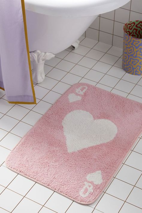 Pink bath mat