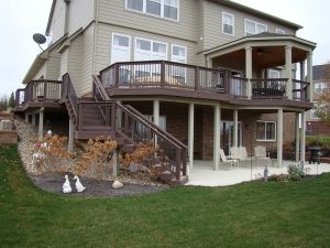 Elevated Deck Ideas, Elevated Deck, Deck Remodel, Back Garden Ideas, Raised Patio, Backyard Dreams, Patio Deck Designs, Garden Ideas Cheap, Deck Paint