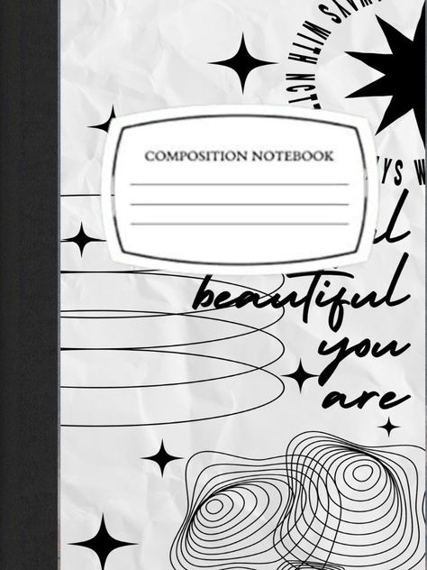 Goodnotes Cover Composition, Composition Book Template Aesthetic, Digital Composition Notebook Cover, Aesthetic Composition Notebook Cover, Diary Cover Template, Diary Design Cover, Note Book Ideas Cover, School Notebook Ideas Cover, Front Cover Design Notebook