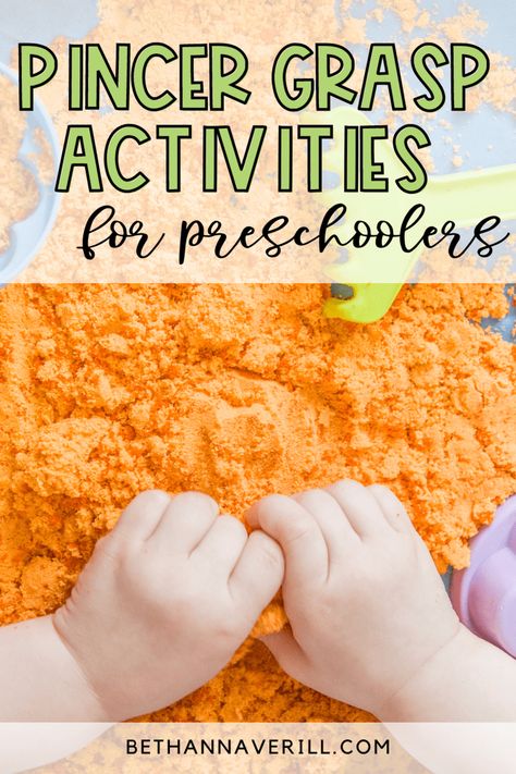 Pincer Grasp Activities for Preschoolers Pincer Grasp Activities, Preschool Fine Motor Activities, Preschool Fine Motor, Activities For Preschoolers, Playdough Recipe, Fine Motor Skills Activities, Motor Skills Activities, Educational Activities For Kids, Toddlers And Preschoolers