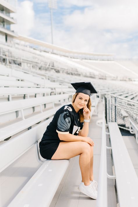 2021 Graduation Photos at Spectrum Stadium at The University of Central Florida Stadium Senior Pictures, Ucf Graduation Pictures, Ucf Graduation, College Photos, Senior Football, College Graduation Pictures, Graduation Photography Poses, University Of Central Florida, Football Stadium