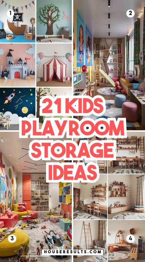 Maximize your kids’ playroom storage with these clever ideas! 🏠🧸 From toy organizers to space-saving furniture, find the best storage options to keep things neat and clutter-free. Save this pin for all your playroom organization tips! 📌✨ Playroom With No Windows, Toddler Storage Ideas Toy Organization, Small Playroom Design Ideas, Kids Play Area In Living Room Ideas, Kids Toy Closet Organization, Kids Playroom Decor Ideas, Play And Craft Room Ideas, Office Toy Room Combo, Toy Room Ideas Playroom Organization