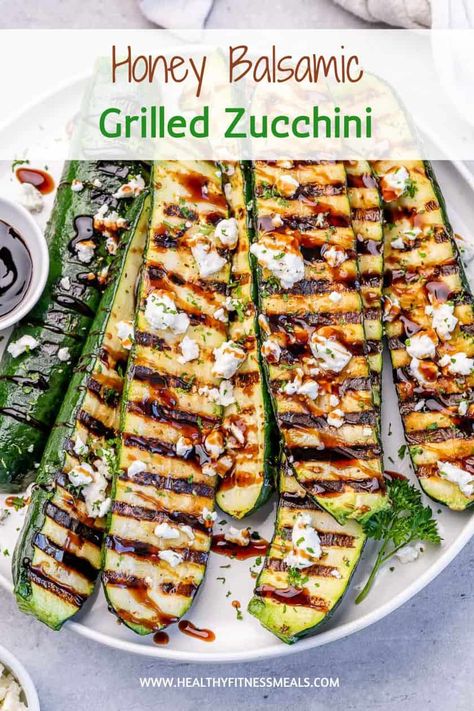 My Honey Balsamic Grilled Zucchini recipe was a huge hit at my family BBQ gathering. It's so good and pairs well with everything! Bbq Zucchini Boats, Bbq Zucchini Recipes, Grilled Squash And Zucchini Recipes, Zucchini Grilled Recipes, Bbq Zucchini, Grilled Zucchini Recipes, Balsamic Pasta, Grilled Squash, Harvest Food