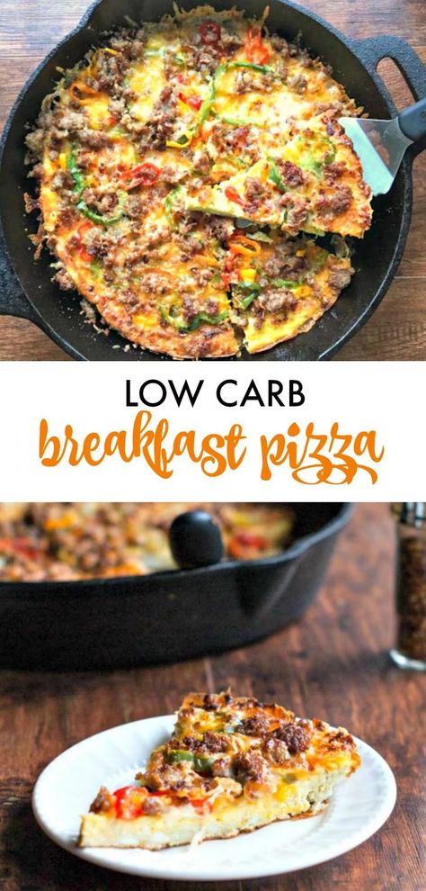 Low Carb Breakfast Pizza, Pizza Sausage, Low Sugar Diet Recipes, Dinner Recipes Healthy Low Carb, Breakfast Pizza Recipe, Sausage Peppers, Low Carb Low Fat Recipes, Breakfast Eggs, Best Low Carb Recipes